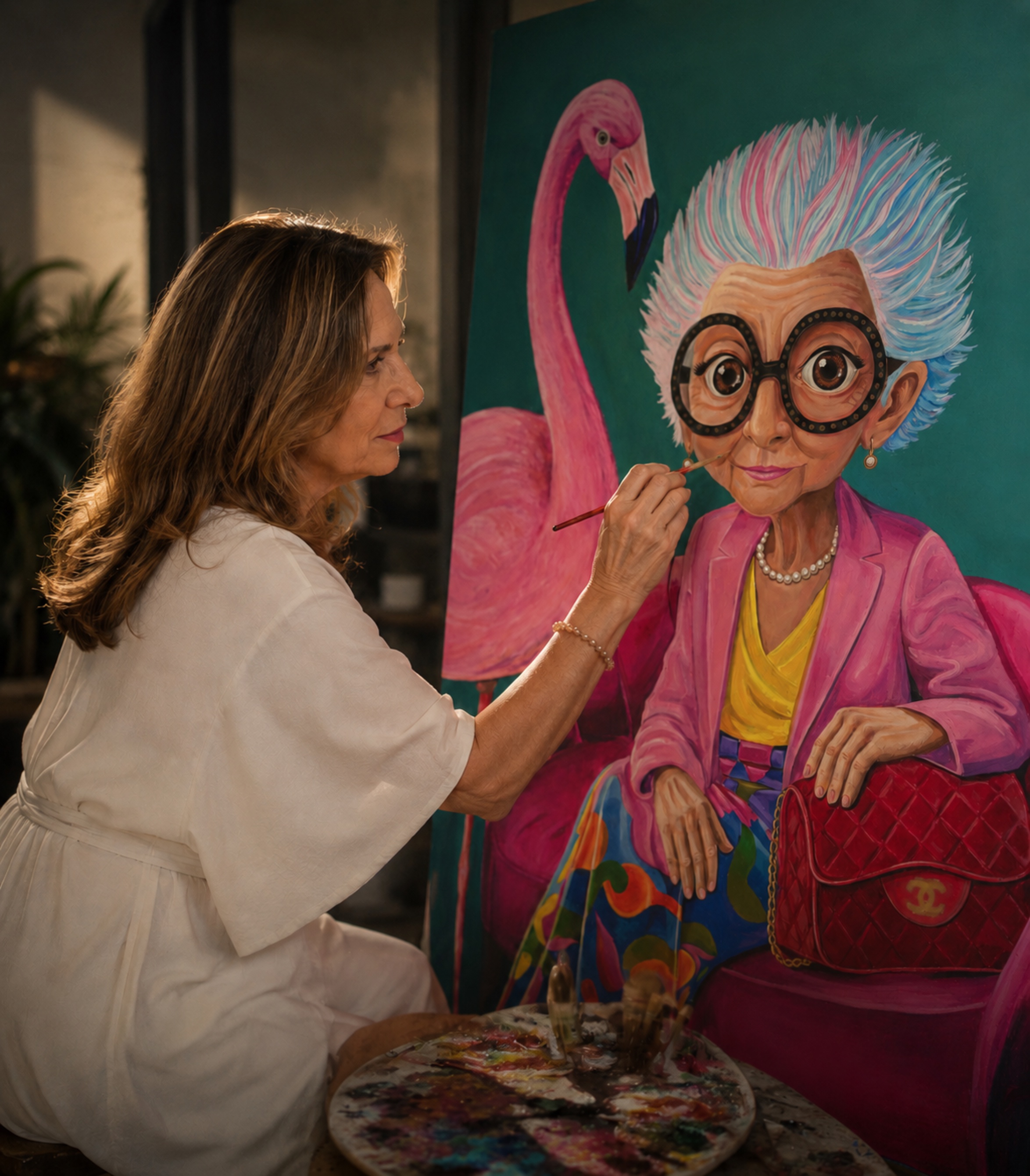Marifé Núñez trabajando en una obra de ABU-POWER
